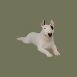 Bull Terrier, Dog Lying Statue, Painted, Limited Edition, Make Your Own Artdog - thumbnail 2