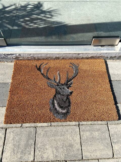 stag Head Indoor & Outdoor Coir Doormat 60 X40 X 2cm - image 1