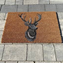 stag Head Indoor & Outdoor Coir Doormat 60 X40 X 2cm - thumbnail 2