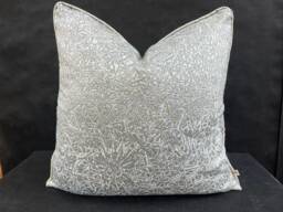 Luxury Designer Zinc Blue Silver Grey Textured Contemporary Cushion Pillow Cover