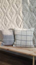 Set Of 2 Wool Pillows With Embroidery Detail, Sofa Pillow Cases Natural Filling, Cushion Set, Pillows Made Sheep's