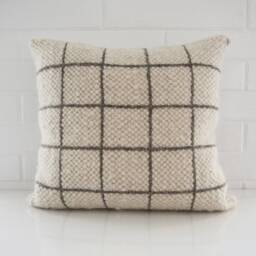Set Of 2 Wool Pillows With Embroidery Detail, Sofa Pillow Cases Natural Filling, Cushion Set, Pillows Made Sheep's - thumbnail 2