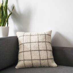 Set Of 2 Wool Pillows With Embroidery Detail, Sofa Pillow Cases Natural Filling, Cushion Set, Pillows Made Sheep's - thumbnail 3