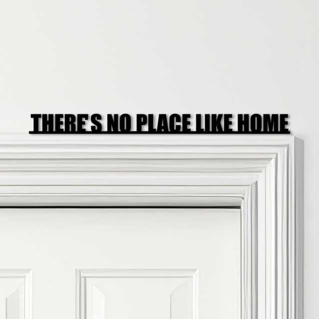 Door Topper There's No Place Like Home Quote Various Colours Decorative Sign - Novelty Wall Decor, Frame Art, Art - image 1