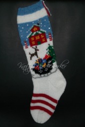 PDF Pattern Only Hand Knitted Christmas Eve At The North Pole Stocking