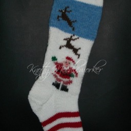 PDF Pattern Only Hand Knitted Christmas Eve At The North Pole Stocking - thumbnail 2