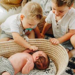 Boho Tribal Crib Sheet Navy Blue Baby Bedding, Fitted Cot Sheet - thumbnail 2