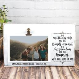 Friends Picture Frame, The Best Things in Life Are Memories Wooden Photo Personalized Girls Trip, Co Worker, Long Distance Gift - thumbnail 3