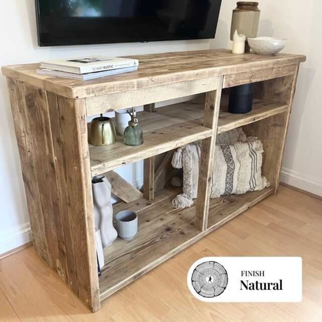 Handmade Reclaimed Wood Console Table Rustic Media Cabinet - Milton - image 1