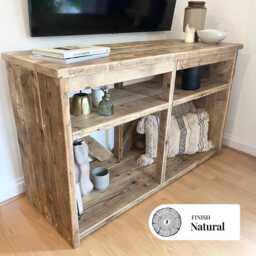 Handmade Rustic Wood Media Unit Made From Reclaimed - Milton