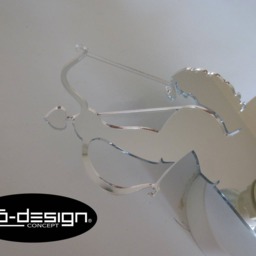 Angel Decoration, Lighting Wall, 30x23 cm, Mirror Effect, 110 V, Lighting Designer, Lighting Design, Design Lamp, Cupidon, Angel Light, Lighting - thumbnail 2