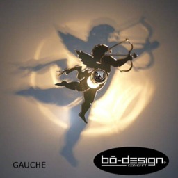 Angel Decoration, Lighting Wall, 30x23 cm, Mirror Effect, 110 V, Lighting Designer, Lighting Design, Design Lamp, Cupidon, Angel Light, Lighting - thumbnail 3