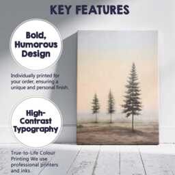 Minimalist Pine Trees Misty Horizon Scandinavian Landscape Canvas Wall Art Print Decor Picture Ready To Hang - thumbnail 2