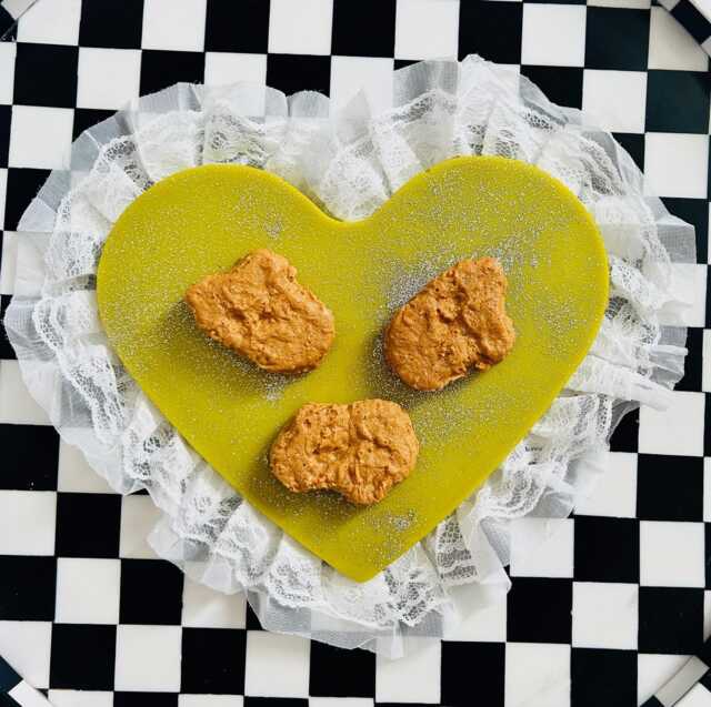 Chicken Nugget Heart Wall Hanging/Fake Food/ Food D??cor/Kitchen D??cor/Dopamine D??cor/Pop Art/Valentines Day Gift/Kitschy Gift/ Art - image 1