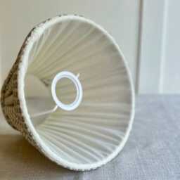 Fermoie Neutral Marden Gathered Lampshade 8 - thumbnail 3