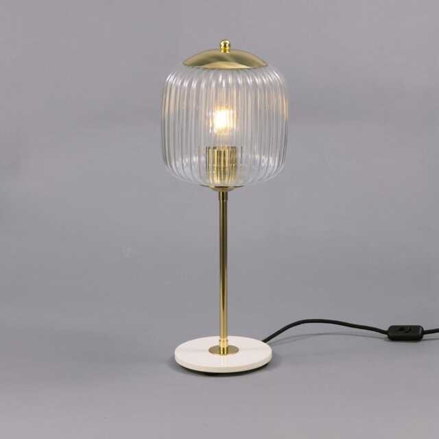 Astoria Reeded Glass & Brass Table Lamp 8 - image 1