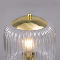 Astoria Reeded Glass & Brass Table Lamp 8 - thumbnail 4