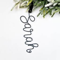 Personalised Wire Name Christmas Ornament - Custom Tree Decorations - thumbnail 2