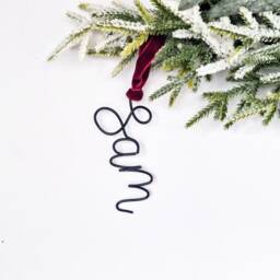 Personalised Wire Name Christmas Ornament - Custom Tree Decorations - thumbnail 1