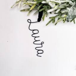 Personalised Wire Name Christmas Ornament - Custom Tree Decorations - thumbnail 3
