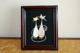 Cats' Dreams Original Framed Strawart Wall Decor - thumbnail 1