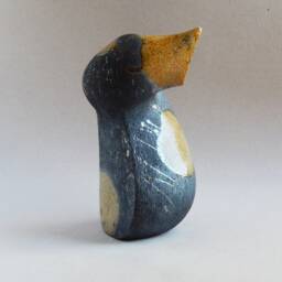 Ceramic Sculpture Of A Cat, Spotted Cat, Ceramics Raku, Cognac, Glaze, Art, Pets, Christmas Present, Original Gift, Collection Cats, Black Cat - thumbnail 4