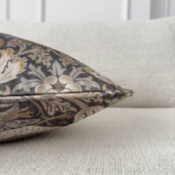 Velvet Strawberry Thief William Morris Cushion Cover Wm Pillow Cover For Home Decor - All Sizes - thumbnail 3