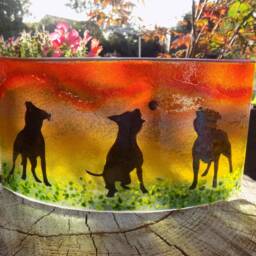 "Beautiful Glass Fused ""staffordshire Bull Terrier" - thumbnail 4