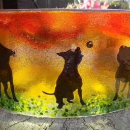"Beautiful Glass Fused ""staffordshire Bull Terrier" - thumbnail 3