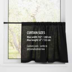 Farmhouse Linen Cafe Curtains Rod Pocket, Semi Sheer White Short Drapes For Kitchen Or Bathroom Window - thumbnail 3