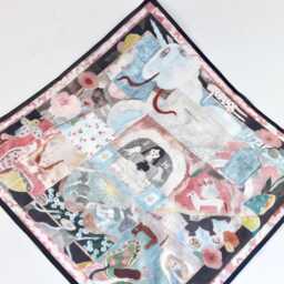Ajiro Kosuke Art Scarf - Endless Dream Cotton Bandana, Wall Hanging - thumbnail 2