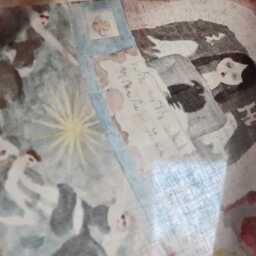 Ajiro Kosuke Art Scarf - Endless Dream Cotton Bandana, Wall Hanging - thumbnail 3