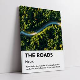 The Roads Definition Quote Minimal Motivational Inspirational, Framed Canvas Wall Art Poster Print, Home Office & Room Decor, Gift Idea - thumbnail 2