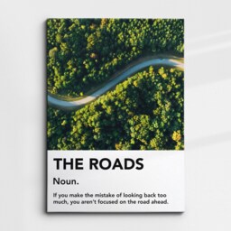 The Roads Definition Quote Minimal Motivational Inspirational, Framed Canvas Wall Art Poster Print, Home Office & Room Decor, Gift Idea - thumbnail 3
