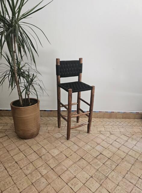 Moroccan Stool Bar With Black Cord - image 1