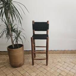 Moroccan Stool Bar With Black Cord - thumbnail 4