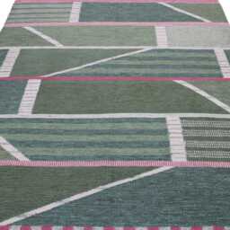 Handwoven Swedish Kilim Rug Scandinavian Flatweave, Wool & Cotton - thumbnail 2