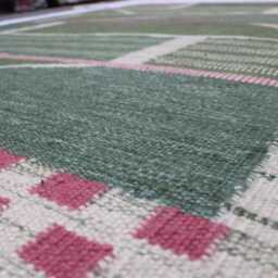 Handwoven Swedish Kilim Rug Scandinavian Flatweave, Wool & Cotton - thumbnail 4