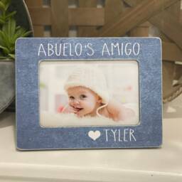 Abuelo Picture Frame Grandpa Gift From Grandson Personalized Spanish Newborn Photo For - thumbnail 4
