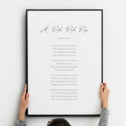 A Red, Red Rose Print - Robert Burns Poem Romantic Wall Art Wedding Or Anniversary Gift Unframed - thumbnail 4
