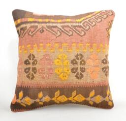 Kilim Cushion Cover, Kilim Pillow, Home Decor, Cojin Lana , Unico , 16x16Inc, Decor , Decorative Pillow - thumbnail 1