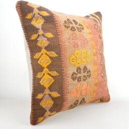 Kilim Cushion Cover, Kilim Pillow, Home Decor, Cojin Lana , Unico , 16x16Inc, Decor , Decorative Pillow - thumbnail 2