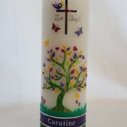 Baptismal Candle Tree Of Life, Incl. Inscription - thumbnail 2
