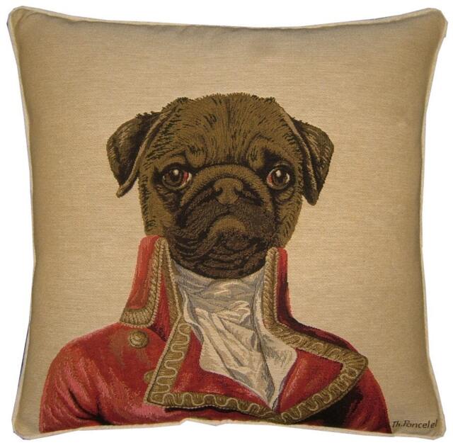 Thierry Poncelet Pug Tapestry Cushion Cover Sham - image 1