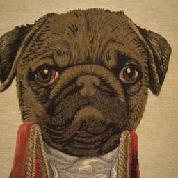 Thierry Poncelet Pug Tapestry Cushion Cover Sham - thumbnail 2