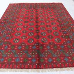 5x7 Ft Handmade Akhcha New Area Rug, Afghan High Pile Turkmen Bokhara Rug Living Room Tribal Rug Bedroom Office - thumbnail 2