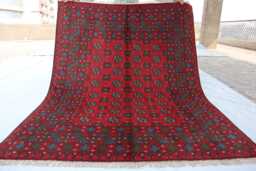 5x7 Ft Handmade Akhcha New Area Rug, Afghan High Pile Turkmen Bokhara Rug Living Room Tribal Rug Bedroom Office - thumbnail 1