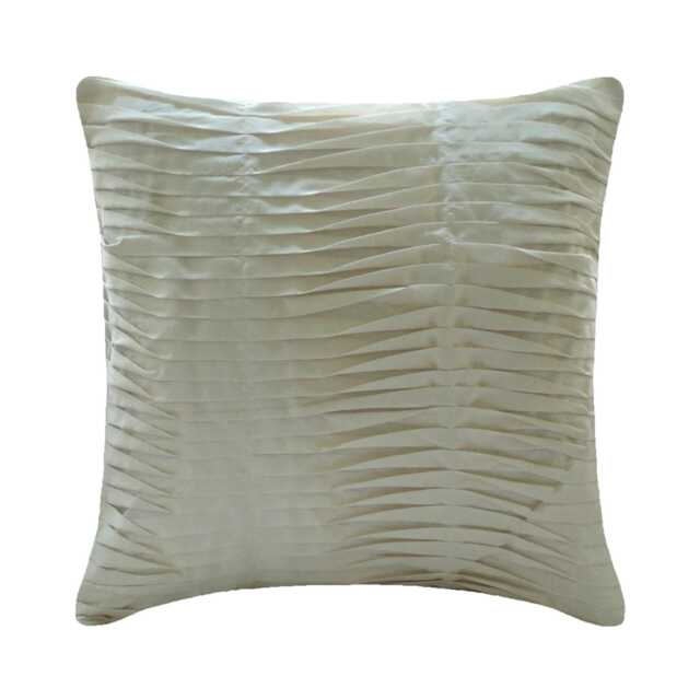 "Decorative Pintucks, Textured, Striped Ivory Pillow Case 24""x24""/26""x26" - image 1