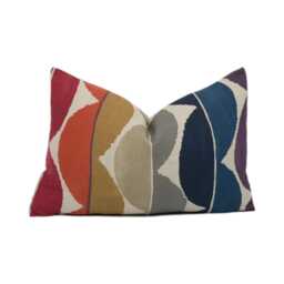 Scion - Yoki 5 Colourways Available Terracotta/Berry Sapphire Denim Fig Retro Curvy Cushion Cover Handmade Throw Pillow