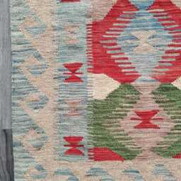 Kilim Rug Multicolour, Handmade Artisan Afghan Turkish Persian Qashqai Navajo Bohemian Natural Wool Flatweave 125x79 cm - thumbnail 4